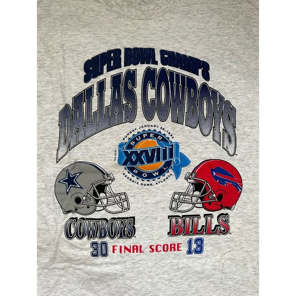 Rare Vintage Super Bowl Champs Dallas Cowboys Football NFL T Shirt - Picture 2 of 5